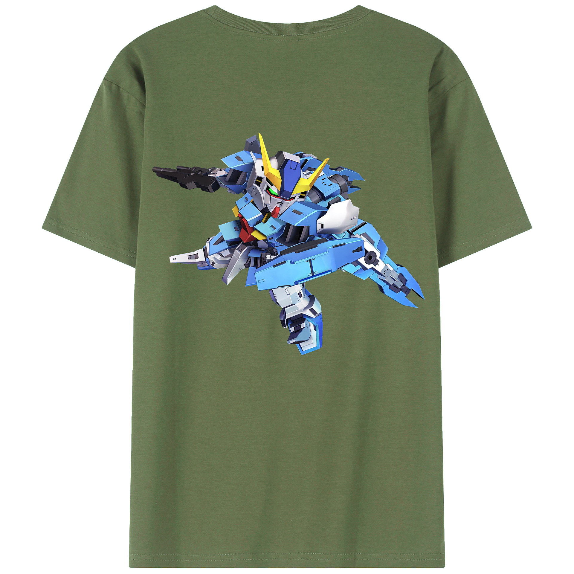（画像用） 機動戦士ガンダム Mobile Suit Gundam 綿100％ メンズ半袖Tシャツ（バックプリント） 通気性
